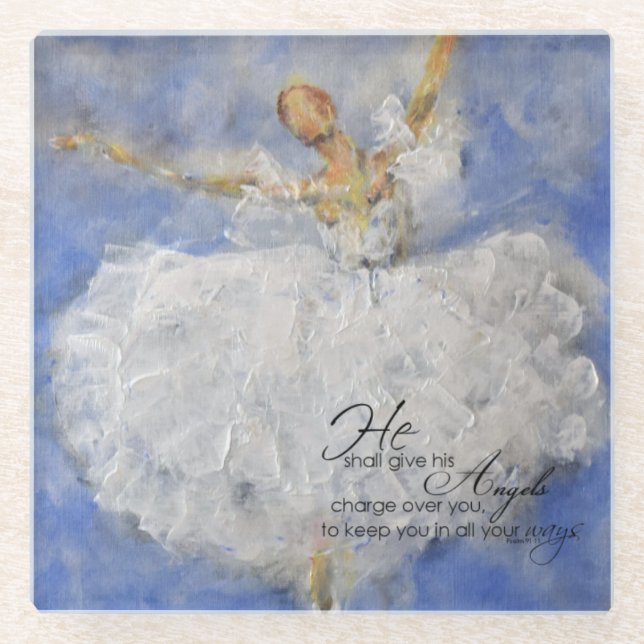 Angel ballerina glasuntersetzer (Vorderseite)