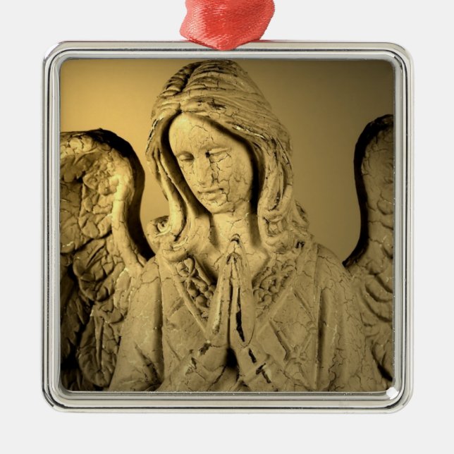 Angel beten silbernes ornament (Vorne)