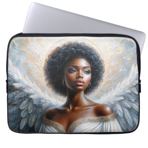 Angel Black Frau mit Halo Laptopschutzhülle