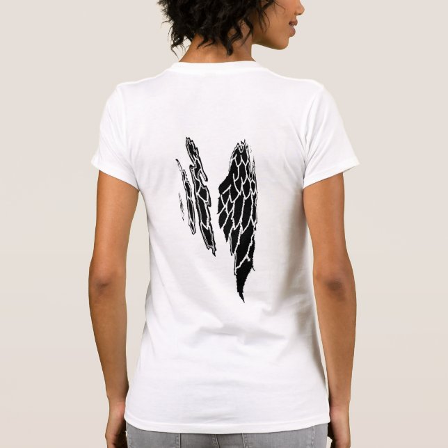 Angel Black Ripped Wings T-Shirt (Rückseite)