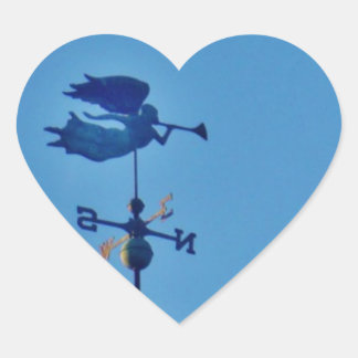 Angel BLOWING HORN WEATHER VANE Herz-Aufkleber