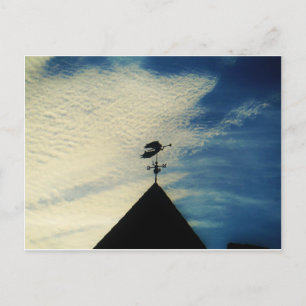 Angel BLOWING HORN WEATHER VANE Postkarte