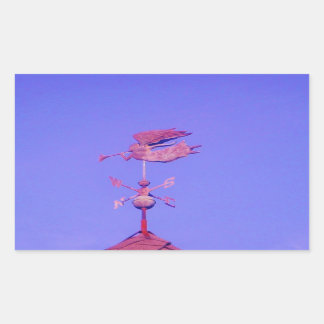 Angel BLOWING HORN WEATHER VANE Rechteckiger Aufkleber