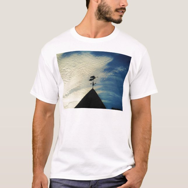 Angel BLOWING HORN WEATHER VANE T-Shirt (Vorderseite)