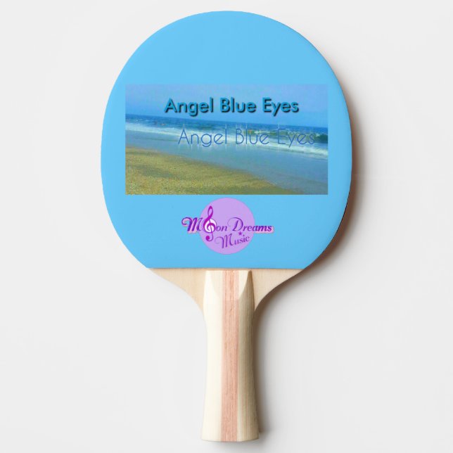 Angel Blue Eyes Ping Pong Paddle Tischtennis Schläger (Vorderseite)