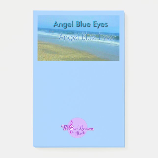 Angel Blue Eyes Post-It Notes Klebezettel (Vorderseite)