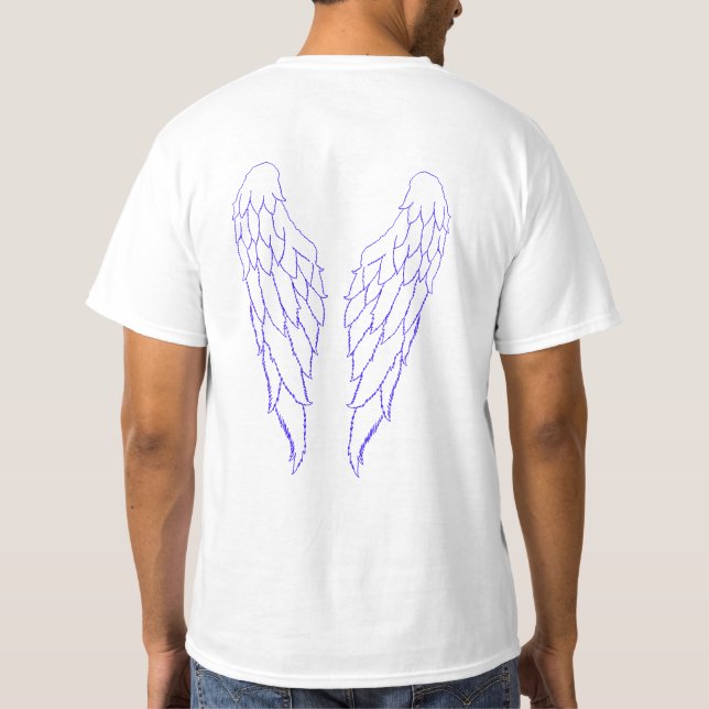 Angel Blue Kontur Wings T-Shirt (Rückseite)
