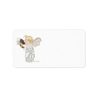 Angel Boy and Bee Address Labels Adressaufkleber
