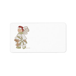 Angel Boy and Bunny Address Labels Adressaufkleber