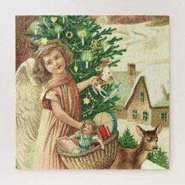 Angel bringen Weihnachtsgeschenke und Geschenke Puzzle