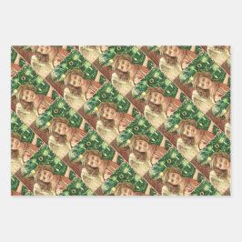 Angel bringing Christmas gifts and presents Geschenkpapier Set