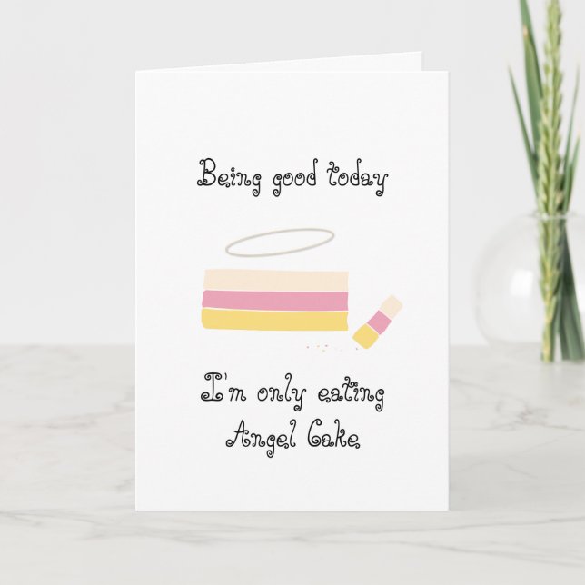 Angel Cake Card Feiertagskarte (Vorderseite)