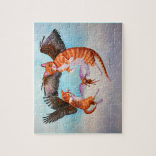 Angel Cat and Mouse Game Puzzle