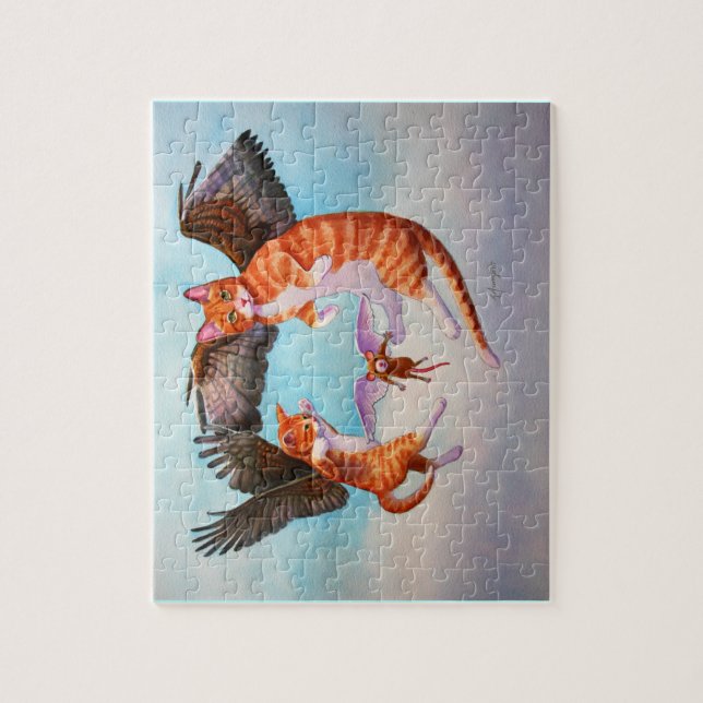 Angel Cat and Mouse Game Puzzle (Vertikal)