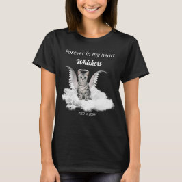 Angel Cat Gray Tabby Pet Memorial T-Shirt
