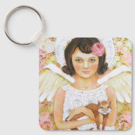 Angel & Cat Keychain – Kindness in Every Moment Schlüsselanhänger