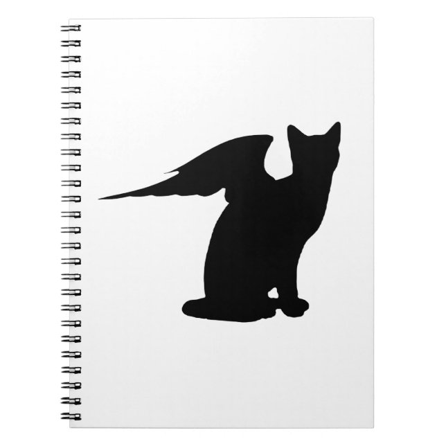 Angel Cat Spiral Notebook Notizblock (Vorderseite)
