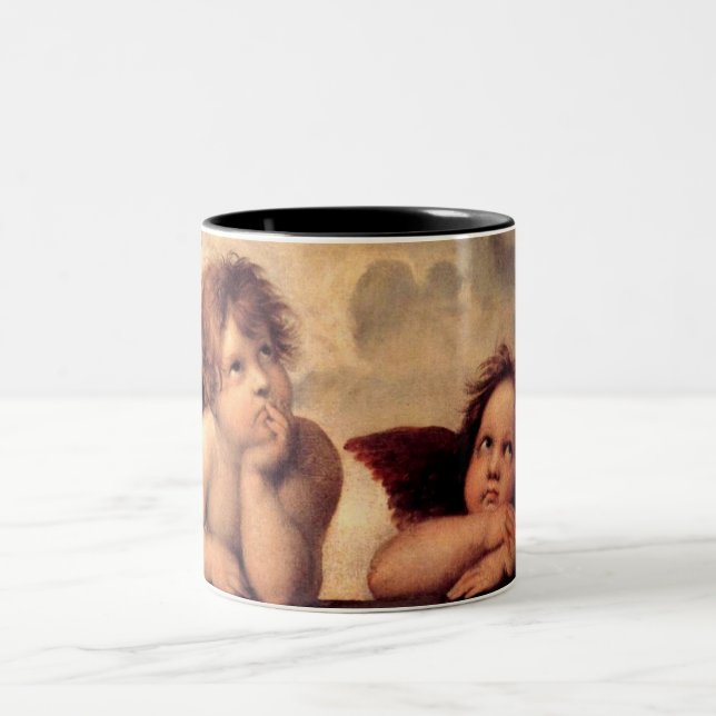 Angel Cherubs Zweifarbige Tasse (Mittel)