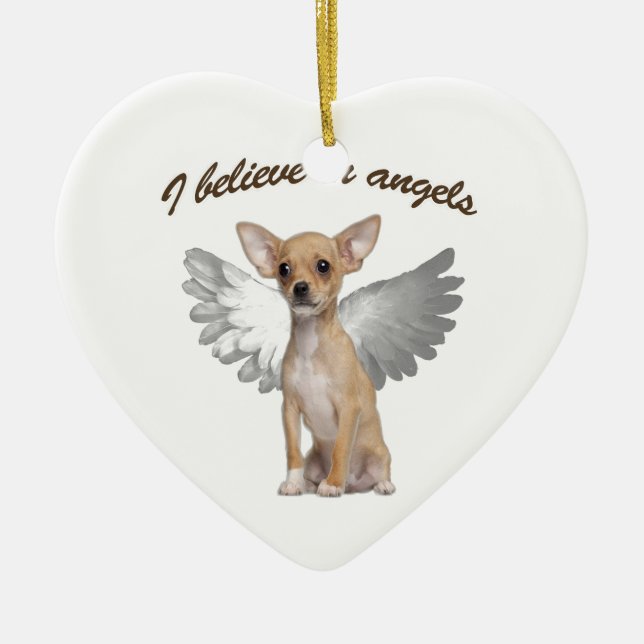 Angel Chihuahua Keramikornament (Vorne)