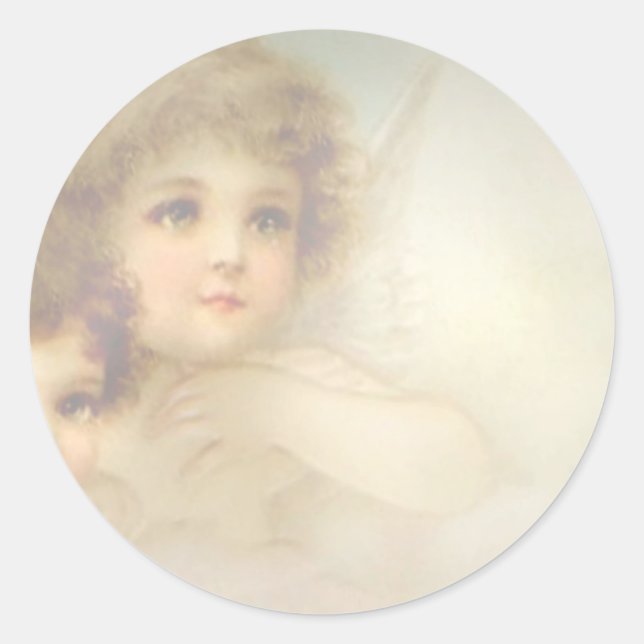 Angel Children Runder Aufkleber (Vorderseite)