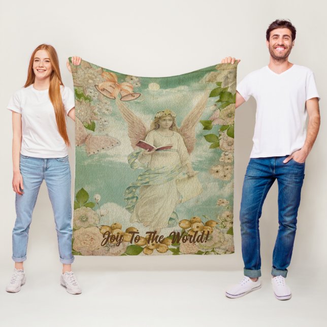 Angel Christmas Bells Freude an der Welt personali Fleecedecke (Beispiel)