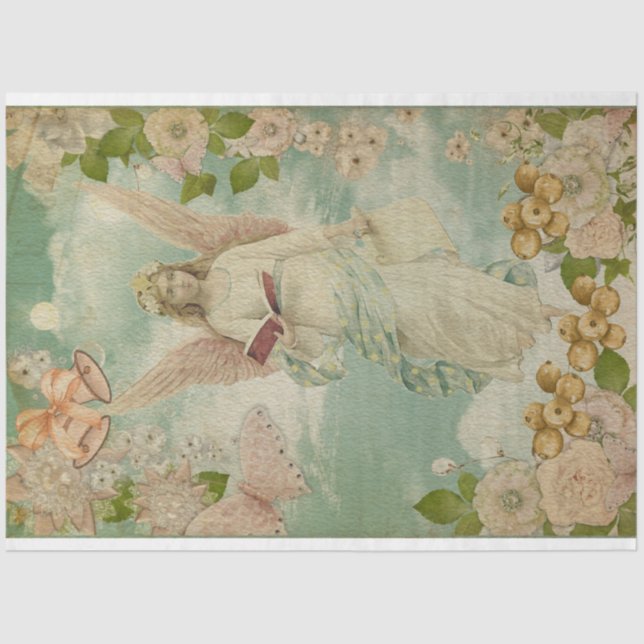 Angel Christmas Bells Seidenpapier (Vorderseite)