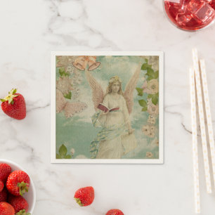 Angel Christmas Bells Serviette