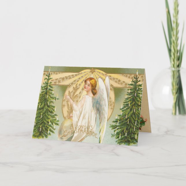 Angel Christmas Card Feiertagskarte (Vorderseite)