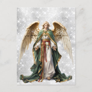Angel Christmas Holiday Winter Watercolor Postkarte