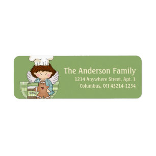 Angel Cookie Baker Rücksendeadresse Label Design1