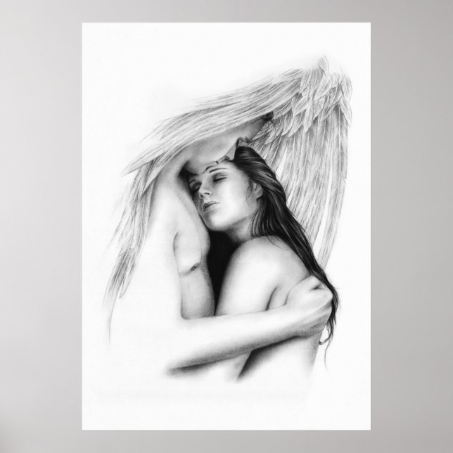 Angel Couple Soulmate Liebe Poster (Vorne)