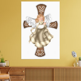 Angel Cross Wall Art Canvas Print Leinwanddruck