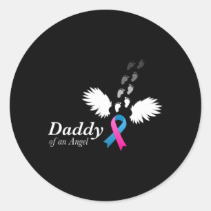Angel Daddy Misriage Awareness Säugling Loss Runder Aufkleber