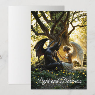 Angel Demon übernatürliches helles Design Einladung