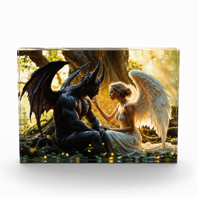 Angel Demon übernatürliches helles Design Fotoblock (Vorderseite)