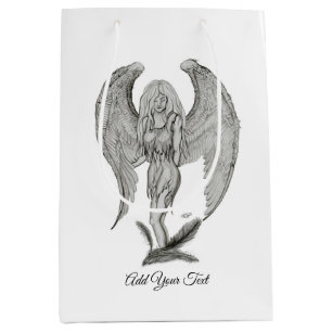 Angel , den Text hinzufügen Mittlere Geschenktüte