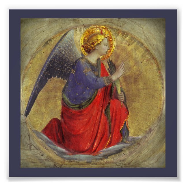 Angel der Annunziation von Fra Angelico Fotodruck (Vorne)