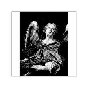 Angel, der das Schiff und das Handtuch hält Permastempel