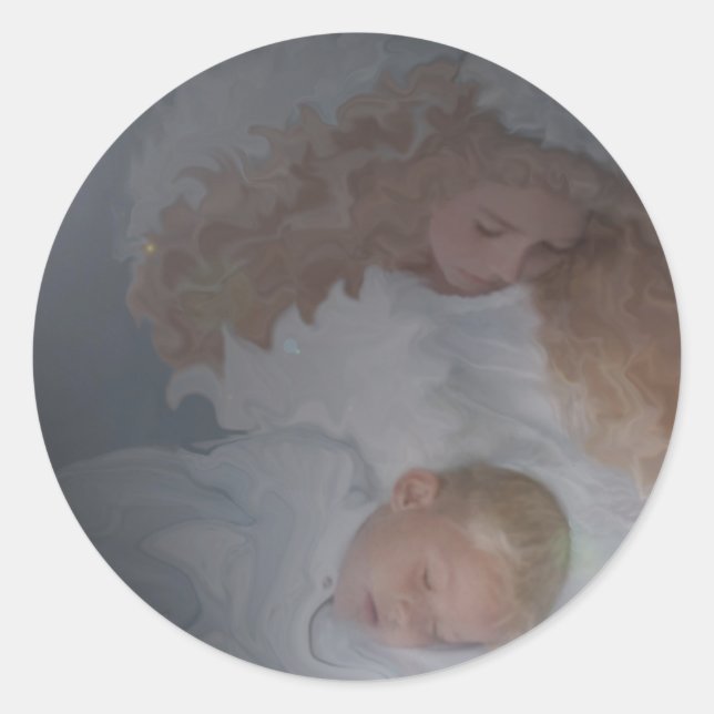 Angel, der mir Aufkleber übersieht (Vorderseite)