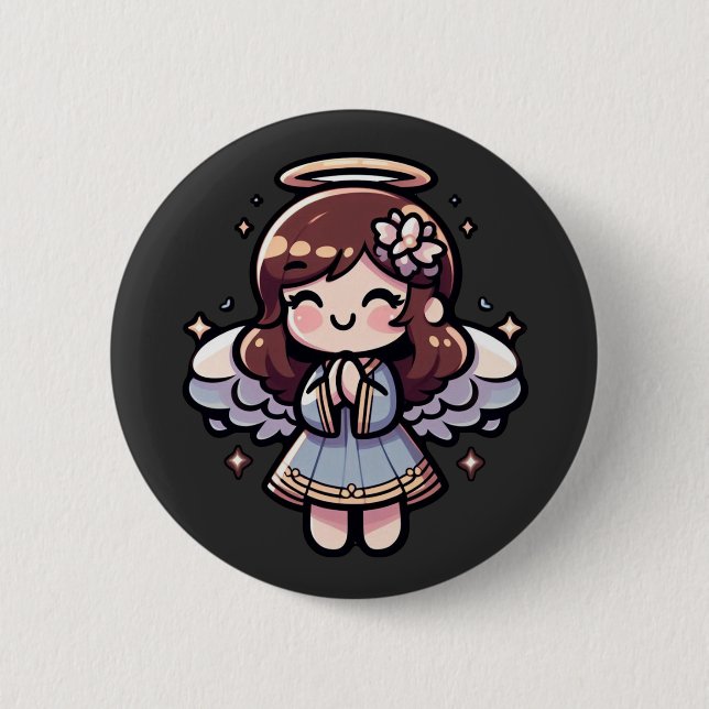 Angel der Tscherubischen Halbinsel - Engel, Kawaii Button (Vorderseite)