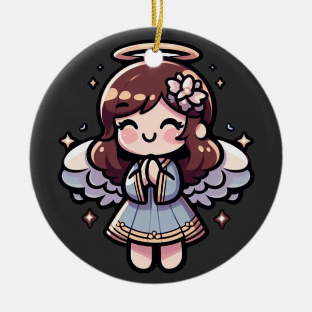 Angel der Tscherubischen Halbinsel - Engel, Kawaii Keramik Ornament (Vorne)