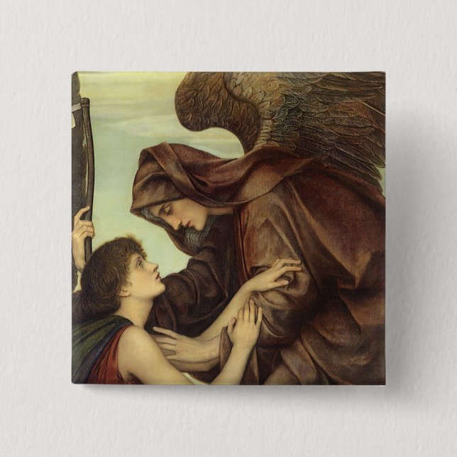 Angel des Todes von Evelyn De Morgan Button (Vorderseite)