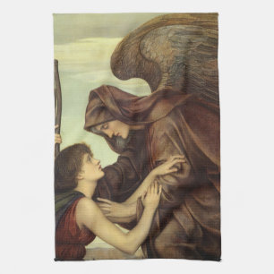 Angel des Todes von Evelyn De Morgan Geschirrtuch