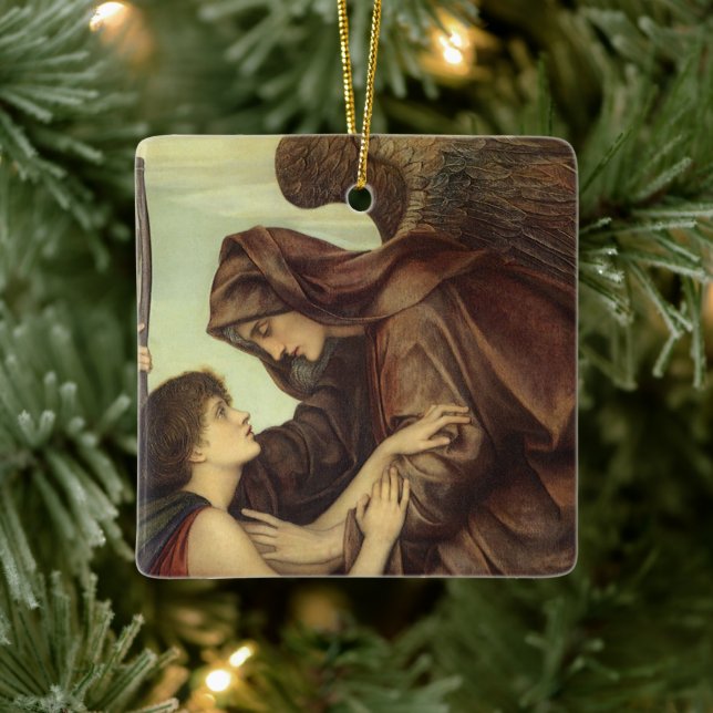 Angel des Todes von Evelyn De Morgan Keramikornament (Baum)