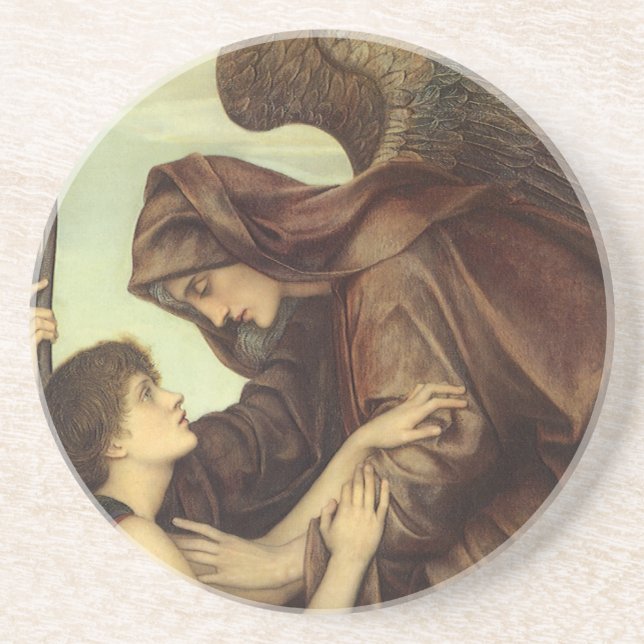 Angel des Todes von Evelyn De Morgan Sandstein Untersetzer (Vorne)