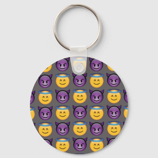 Angel & Devil Emojis Schlüsselanhänger (Vorderseite)