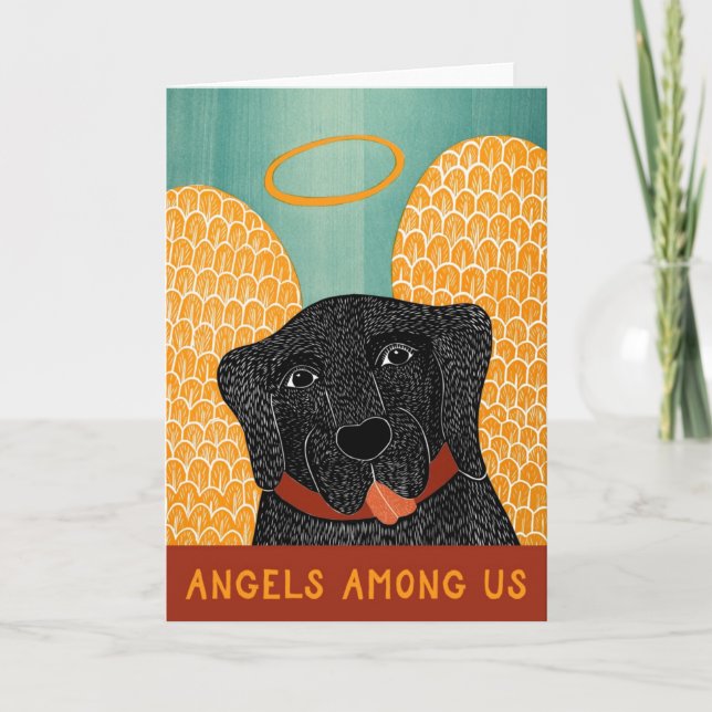 Angel Dog Black Angels unter uns Karte (Vorderseite)