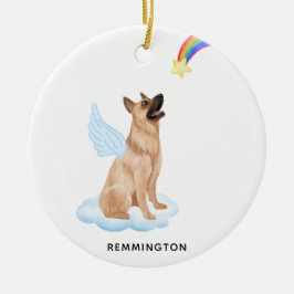 Angel Dog Personalisiert Memorial Keramik Ornament