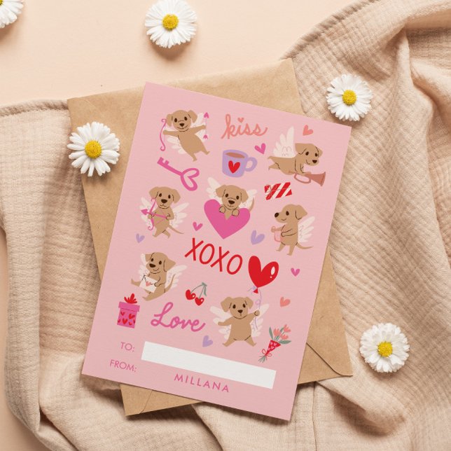 Angel Dogs Klassenzimmer Valentine Feiertagskarte (Von Creator hochgeladen)