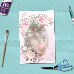 Angel Doves Butterfets Rose Bohemische Entkopplung Seidenpapier
